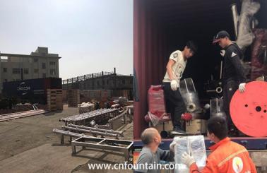Loading of Arar Pool Music Fountain Project in Factory