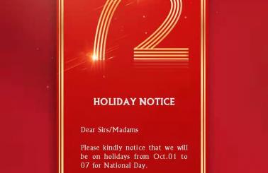 Holiday Notice for National Day