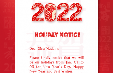 Holiday Notice for Happy New Year Day
