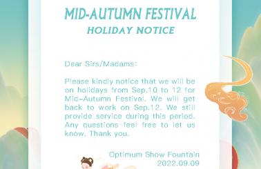 Holiday Notice for Mid-Autumn Festival