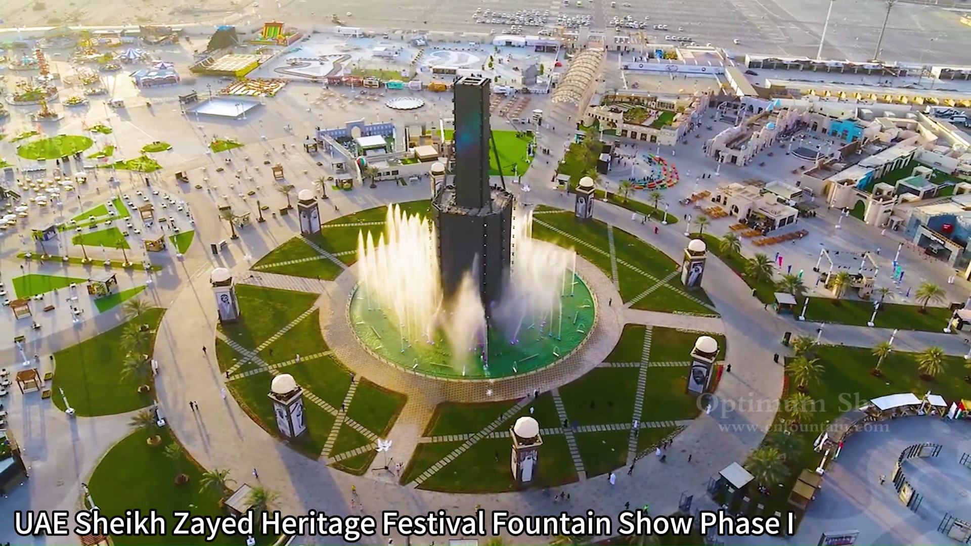 2021 Abu Dhabi Sheikh Zayed Heritage Festival Lighting Fountain Show